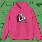 Death Loser Racks Hoodie, front view, in Heliconia made for pool sharks, not posers