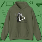 Death Loser Racks Hoodie, front view, in Military Green make every shot — and outfit — count