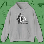 Death Loser Racks Hoodie, front view, in Sport Grey break, run out, turn heads — repeat