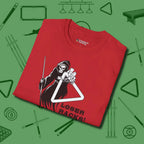 Death Loser Racks T-Shirt, folded view, in Red for players who live the game