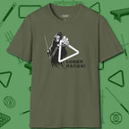 Death Loser Racks T-Shirt, front view, in Military Green play in style, win in silence