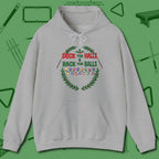 Deck the Halls Hoodie, front view, in Sport Grey styled to dominate from rack to run-out