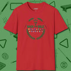 Deck the Halls T-Shirt, front view, in Red as serious as your stroke