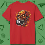 Demon Skull Eight T-Shirt, back view, in Red