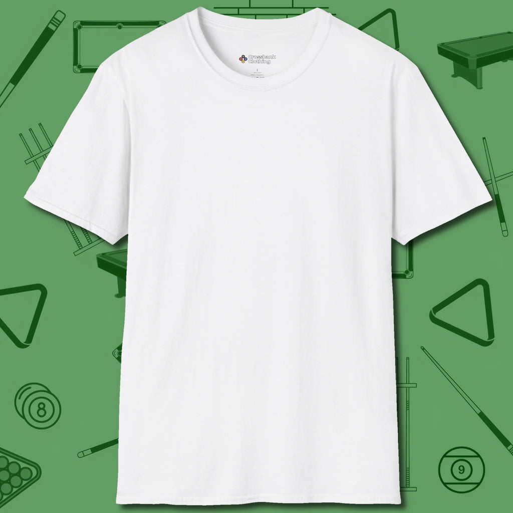 Demon Skull Eight T-Shirt, front view, in White
