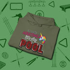 Done Adulting Unicorn Hoodie, folded view, in Military Green for shooters who dress like they play: sharp