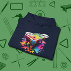 Don't Do Drugs Table Hoodie, folded view, in Navy perfect for players with quiet fire