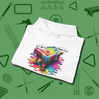 Don't Do Drugs Table Hoodie, folded view, in White cool under pressure, hot on the eyes