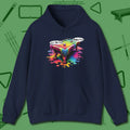 Don't Do Drugs Table Hoodie, front view, in Navy confidence stitched in every seam