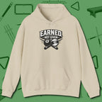 Earned Not Given Hoodie, front view, in Sand ideal for clean hits and clean fits