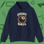 Eight Ball Classic Hoodie, front view, in Navy a clean fit for the dirtiest safeties