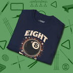Eight Ball Classic T-Shirt, folded view, in Navy made for pool sharks, not posers