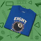 Eight Ball Classic T-Shirt, folded view, in Royal smart enough for the felt and the street