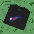 Eight Ball Comet T-Shirt, folded view, in Black precise, confident, always in control