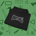 Eight Ball Letters Hoodie, folded view, in Black attitude built for the long haul