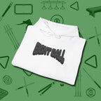 Eight Ball Letters Hoodie, folded view, in White strike fear with swagger and precision