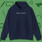 8 Ball Hoodie, front view, in Navy cool under pressure, hot on the eyes