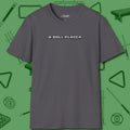 8 Ball T-Shirt, front view, in Charcoal precise, confident, always in control