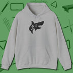 Eight Ball Shark Hoodie, front view, in Sport Grey break, run out, turn heads — repeat