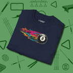 Eight Ball Streak T-Shirt, folded view, in Navy attitude built for the long haul
