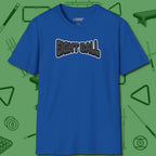 Eight Ball Letters T-Shirt, front view, in Royal strike fear with swagger and precision