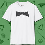 Eight Ball Letters T-Shirt, front view, in White clean lines for dirty minds