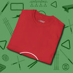 Eight Ball Tummy T-Shirt, folded view, in Red made for pool sharks, not posers