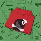 Howling Wolf Hoodie, in Red color, billiards hoodie, folded view
