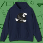 Howling Wolf Hoodie, in Navy color, billiards hoodie, front view