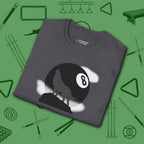 Howling Wolf T-Shirt, in Charcoal color, billiards shirt, folded view