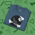 Howling Wolf T-Shirt, in Indigo Blue color, billiards shirt, folded view