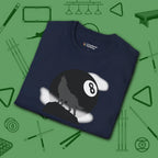 Howling Wolf T-Shirt, in Navy color, billiards shirt, folded view