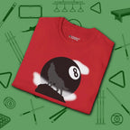 Howling Wolf T-Shirt, in Red color, billiards shirt, folded view