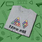 Eight & Nine Ball Let's Go T-Shirt, folded view, in Sport Grey precise, confident, always in control