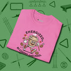 Energized By Coffee And T-Shirt, folded view, in Azalea what champions wear between racks