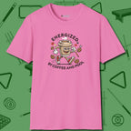 Energized By Coffee And T-Shirt, front view, in Azalea make every shot — and outfit — count