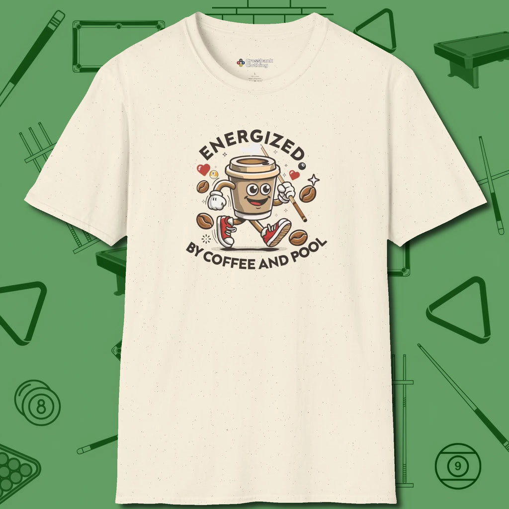 Energized By Coffee And T-Shirt, front view, in Natural built for bold breaks and quiet confidence