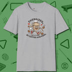 Energized By Coffee And T-Shirt, front view, in Sport Grey precise, confident, always in control
