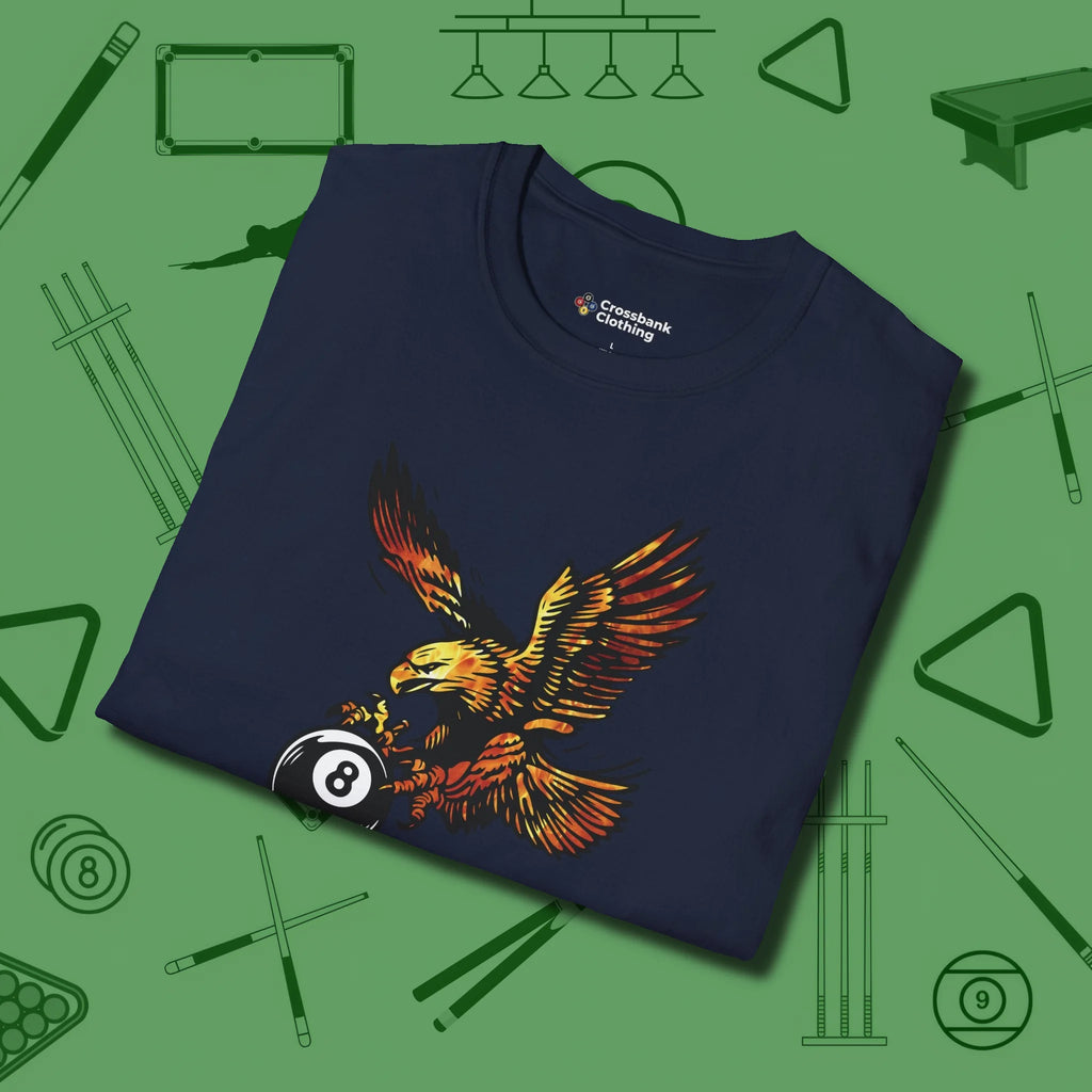 Fire Eagle T-Shirt, folded view, in Navy the shirt that plays position