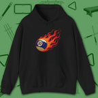 Firestorm Break Hoodie, in Black color, billiards shirt, front view