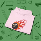 Firestorm Break Hoodie, in Light Pink color, billiards shirt, folded view