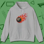 Firestorm Break Hoodie, in Sport Grey color, billiards shirt, front view