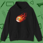 Firestorm Break Hoodie, in Black color, billiards shirt, front view