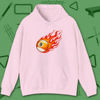Firestorm Break Hoodie, in Light Pink color, billiards shirt, front view