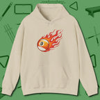 Firestorm Break Hoodie, in Sand color, billiards shirt, front view