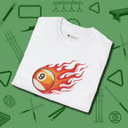 Firestorm Break T-Shirt, in White color, billiards shirt, folded view