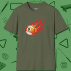 Firestorm Break T-Shirt, in Military Green color, billiards shirt, front view