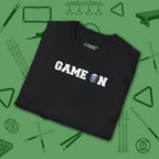 Game On T-Shirt, in Black color, billiards shirt, folded view