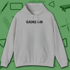 Game On Hoodie, in Sport Grey color, billiards shirt, front view