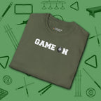 Game On T-Shirt, in Military Green color, billiards shirt, folded view